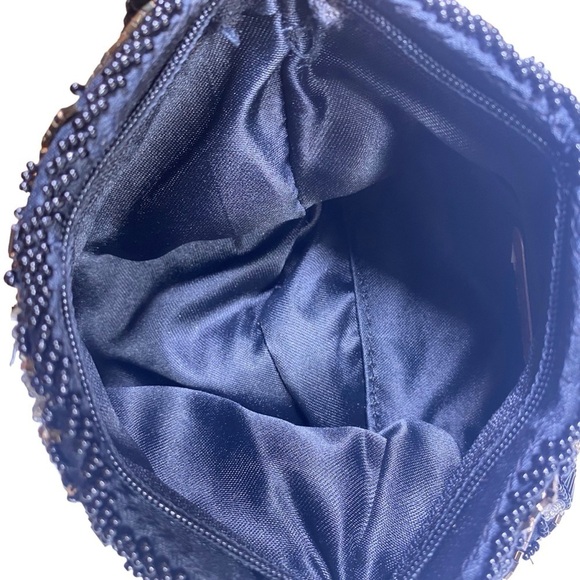 Carla Marchi black multi color beaded evening purse shoulder bag EUC - Picture 5 of 13